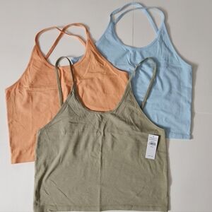 3 American Eagle XL Summer tank tops blue, green, orange